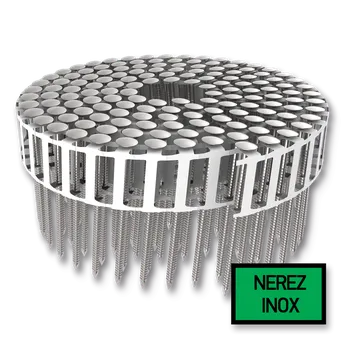 Hřebík Hašpl 15° Hřebíky v plastovém svitku 2,3 x 55 mm konvexní čočková hlava nerez A2