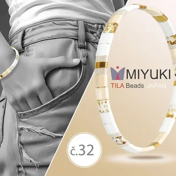 Šperk MIYUKI CO., LTD Náramek z korálků Miyuki TILA č. 32