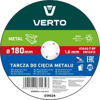 Řezný kotouč Řezací kotouč Verto Turbo 61H3P8 180 x 22,2 mm