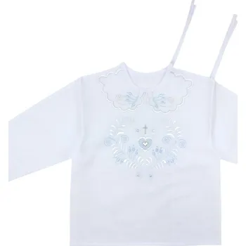 Kojenecká hygiena RICHELIEU Košilka na křest Folk modrá bavlna vel. 56