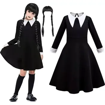 Karnevalový kostým Dětský kostým 116/122 - Wednesday classic OPBH1393 - SLEVA 3% s kodem radost25