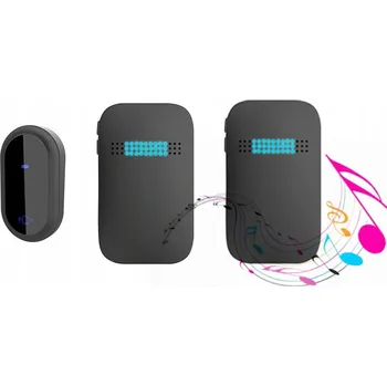 Domovní zvonek Bezdrátový vodotěsný zvonek ke dveřím IP68, bez potřeby baterií