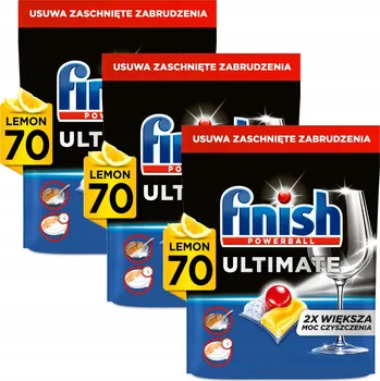 Tableta do myčky Sada Finish Ultimate Plus Kapsle do myčky nádobí Limon 3 x 70 kusů