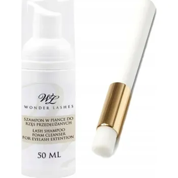 Šampon na řasy a obočí Wonder Lashes 50 ml + Štětec na mytí řas Bílý