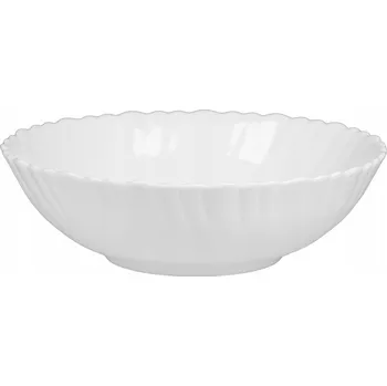 MÍSA SALÁTOVÁ MÍSA BÍLÁ 18 CM MISKA OPAL ZDOBENÁ CARBO