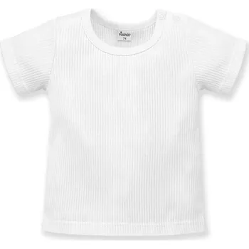 Koupání kojence PINOKIO Tričko vroubkované krátký rukáv Lovely Day uni bílá vel. 80