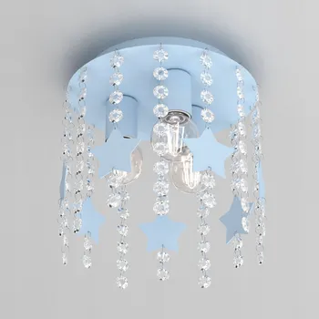 STROPNÍ STROPNÍ SVÍTIDLO PRO DÍVKU A CHLAPCE KŘIŠŤÁLY , MODRÁ, E27