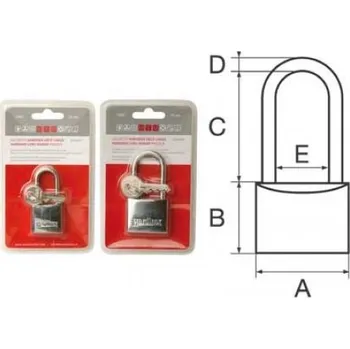 Visací zámek Visací zámek z leštěné nerezové oceli - dlouhý, šířka 30 mm