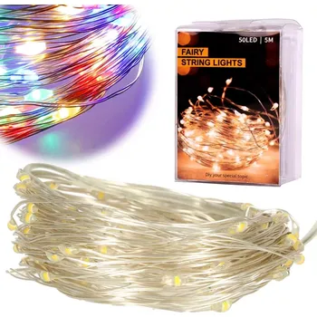 LED páska KIK KX5254_2 Dekorativní drátěná svítidla LED 5m 50LED multicolour