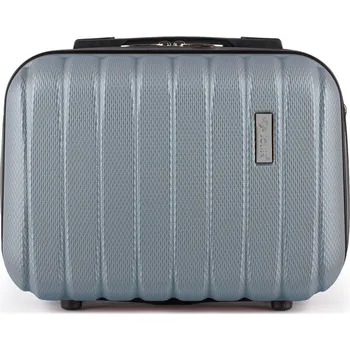 Solier Stříbrný cestovní kosmetický kufr NOEL ( STL902 14' SILVER) Velikost: Kosmetický kufr