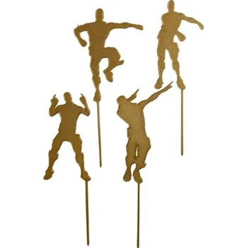 FORTNITE sada - dortový zápich - Světle zlatá