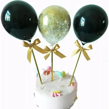 Balónek BALÓNKOVÁ GIRLANDA 45 balónků s konfetami, černo-zlatá, na křtiny, narozeniny