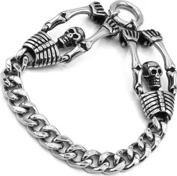 Náramek Steel Jewelry Náramek z chirurgické oceli kostra NR230932 dárkové balení zdarma