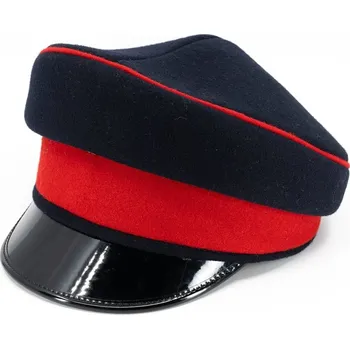 Čepice Brigadýrka BRITSKÁ dámská TMAVĚ MODRÁ-ČERVENÁ (Brigadýrka BRITSKÁ dámská TMAVĚ MODRÁ-ČERVENÁ)