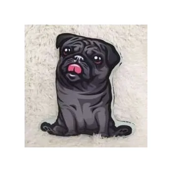 Polštář Černý Pejsek Mops Polštář Mazlíček Mini