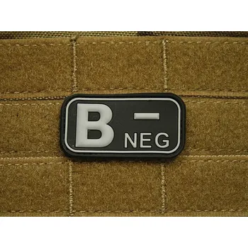 Nášivka Nášivka KREV B NEG plast ČERNÁ SWAT (Nášivka KREV B NEG plast ČERNÁ SWAT)