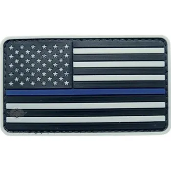 Nášivka Nášivka vlajka USA s modrým pruhem velcro plastová (Nášivka vlajka USA s modrým pruhem velcro plastová)