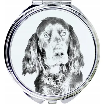 Kosmetické zrcátko Skotský setr, Gordonsetr - kapesní zrcátko se psem, s možností personalizace