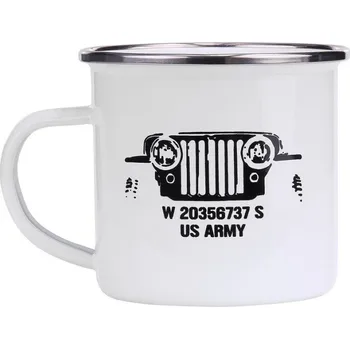 Hrnek US ARMY JEEP smaltovaný 300 ml BÍLÝ (Hrnek US ARMY JEEP smaltovaný 300 ml BÍLÝ)