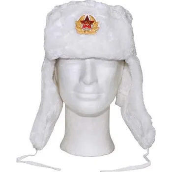 Čepice Beranice / Uschanka ruská se znakem BÍLÁ vel. L (Beranice / Uschanka ruská se znakem BÍLÁ vel. L)