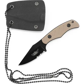 Bojový sport Nůž NECK s pouzdrem pro zavěšení TAN (Nůž NECK s pouzdrem pro zavěšení TAN)