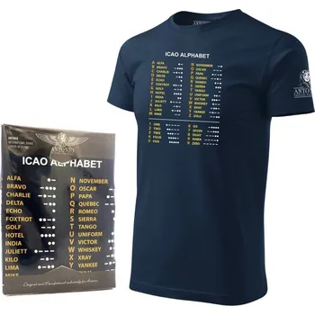 Pánské tričko Triko hláskovací abeceda ICAO MODRÉ (Triko hláskovací abeceda ICAO MODRÉ)