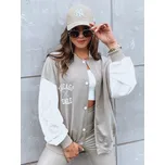 Béžová baseballová mikina s potiskem OLDSCHOOL CHICAGO BY1209 Velikost: ONE SIZE