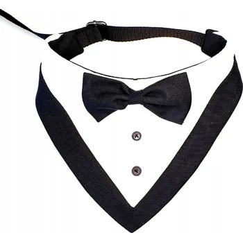 Obleček pro psa Nákrčník NA SVATBA, motýlek a kravata SMOKING PRO PSA M