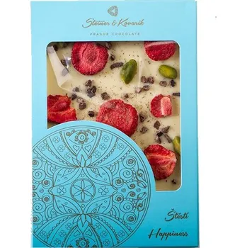 Čokoláda Steiner & Kovarik Mandala štěstí bílá 28 % 60 g