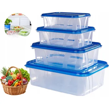 Dóza na potraviny Sada 4 dóz na potraviny 0,4 l, 0,7 l, 1,2 l, 2,1 l