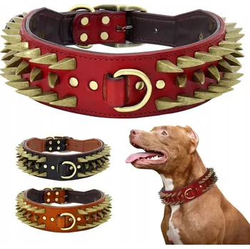 Obojek pro psa Kožený obojek pro psa ostnatý obojek Pet Artist vel. L