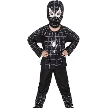 Karnevalový kostým Dětský kostým 122/134 - Spiderman černý OPBH1421 - SLEVA 3% s kodem radost25