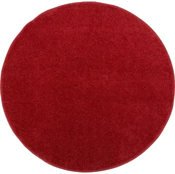 Koberec Průměr 100 cm KULATÝ BORDOVÝ KOBEREC KOBEREC DO OBÝVACÍHO POKOJE NA MÍRU