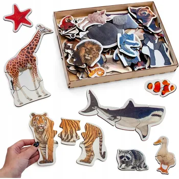Puzzle Ulanik Dřevěné puzzle se zvířátky pro nejmenší