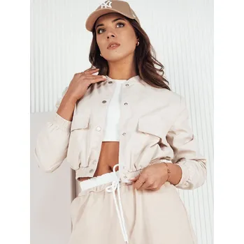 Světle béžová přechodová crop bunda KADYS TY4188 Velikost: M/L