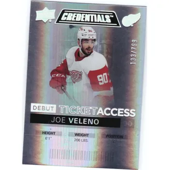Sběratelská karetní hra 2021-22 UD Credentials JOE VELENO Debut Ticket Access Limit 799