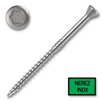 Vrut Vrut terasový 5,0x40 zápust.hl. TX25 A2 nerez