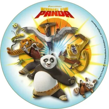 Jedlá dekorace na dort Kung Fu Panda č.2 jedlý papír - Úprava na přání +20 Kč