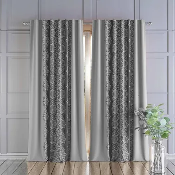 Obraz Krásný závěs ozdobná záclona šedá SENDI, šířka 150 cm