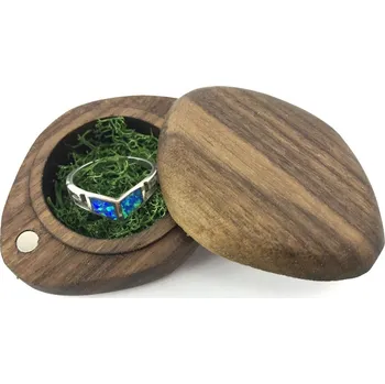 Dárková krabička Wook | dřevěná krabička na snubní prsten Beholder - ořech BE/ORE text: bez textu