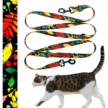 Vodítko pro psa Vycházková vodítko s nastavitelnou délkou až do 240 cm pro malé kotě Ukory
