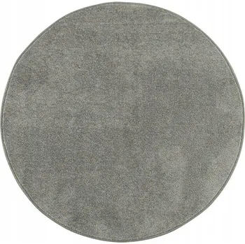 Koberec Průměr 100 cm KULATÝ MĚKKÝ KOBEREC DO OBÝVACÍHO POKOJE DYNASTY KOLO STŘÍBRNÝ ŠEDÝ