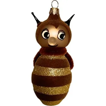 Vánoční ozdoba Koulier Skleněná foukaná ozdoba Čmeldík, 1 ks