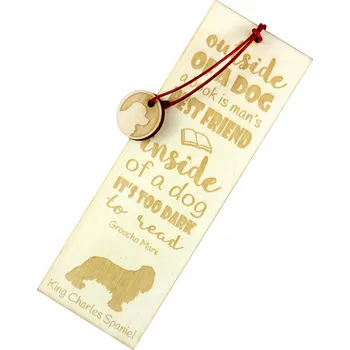 Doplněk ke knize Záložka do knihy s rytinou psa Kavalír King Charles španěl