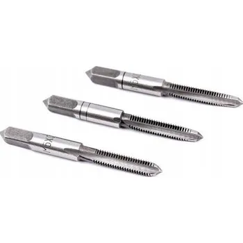 Závitořezný nástroj Závitníky M12 x 1,75 mm OCEL HSS, ruční závitník, sada 3 ks pro řezání závitů