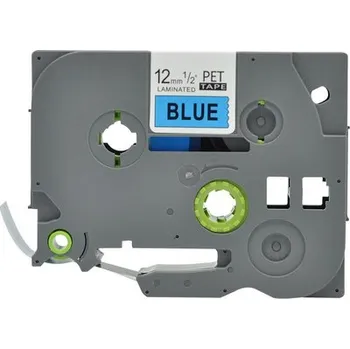 Pásek do tiskárny Páska do Brother TZ-521 12mm ČERNÁ NA MODRÉ TRVANLIVÁ A SPOLEHLIVÁ