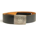 Opasek BW služební kožený se stříbrnou přezkou ČERNÝ použitý vel. 90 (Opasek BW služební kožený se stříbrnou přezkou ČERNÝ použitý vel. 90)