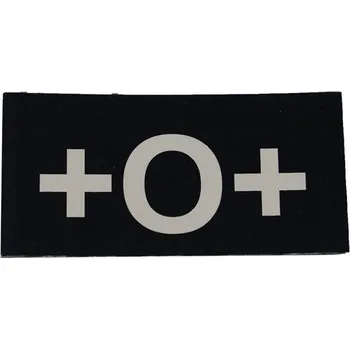 Nášivka IFF IR krevní skupina VELCRO + 0 + ČERNÁ (Nášivka IFF IR krevní skupina VELCRO + 0 + ČERNÁ)