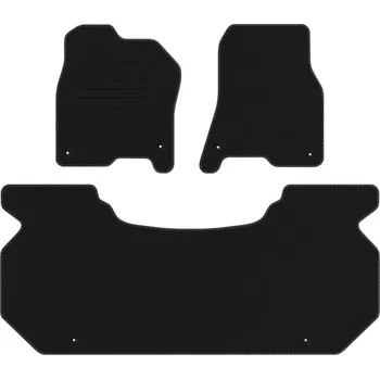 autokoberec Velurové autokoberce s upevněním v sadě Edecor