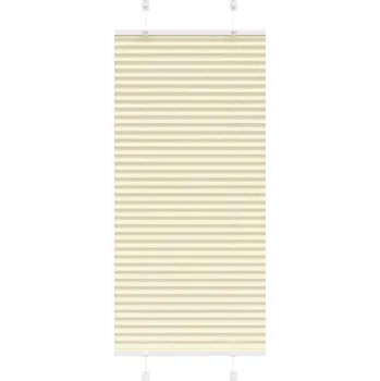 Roleta vidaXL Plisovaná roleta 65x100 cm Šířka látky 64,4 cm [4015170] Barva: krémová